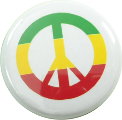 Peace Zeichen Button reggaestyle